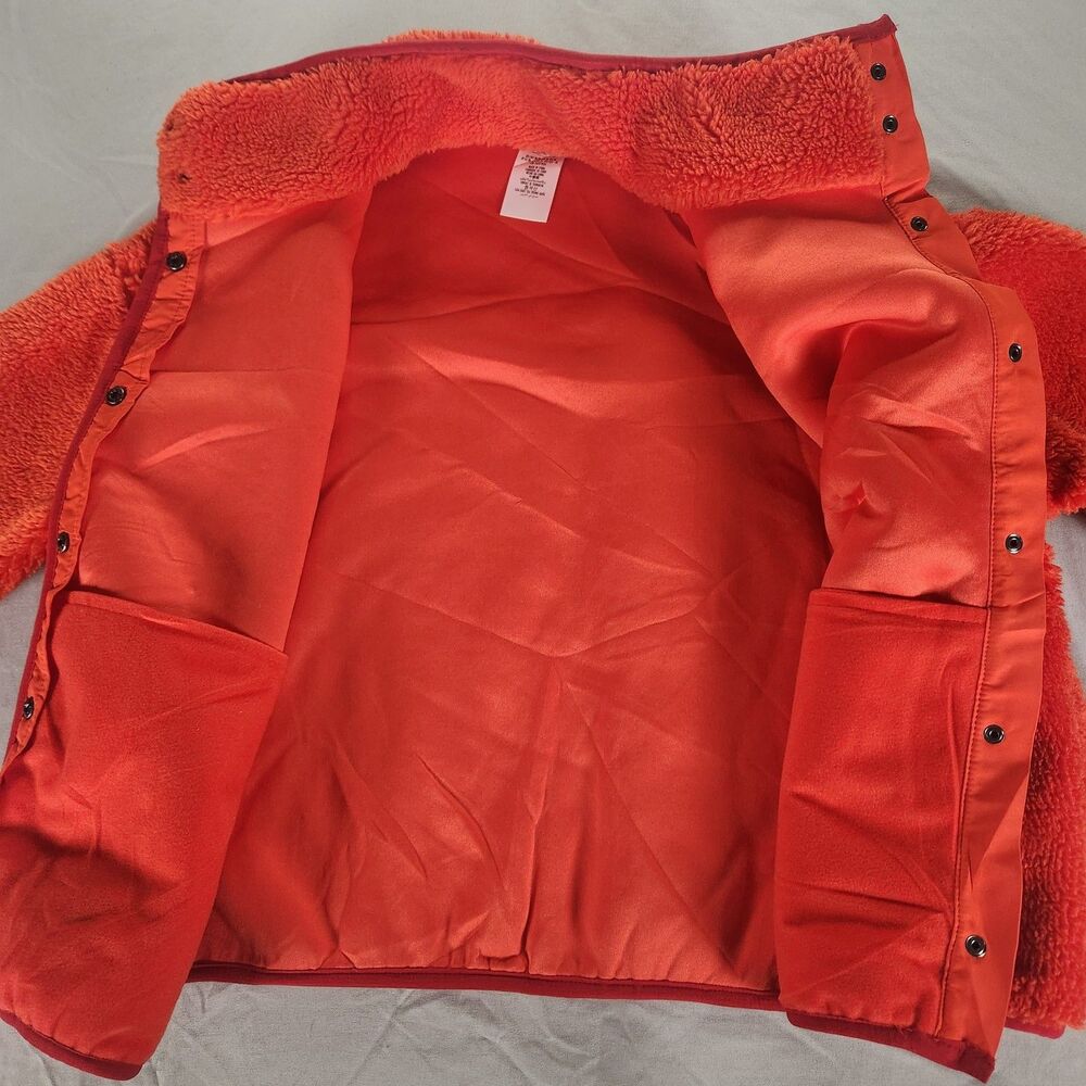 Disney Park Jacket Womens M Orange Heavyweight Fleece Button Pockets Coat - Picture 4 of 12